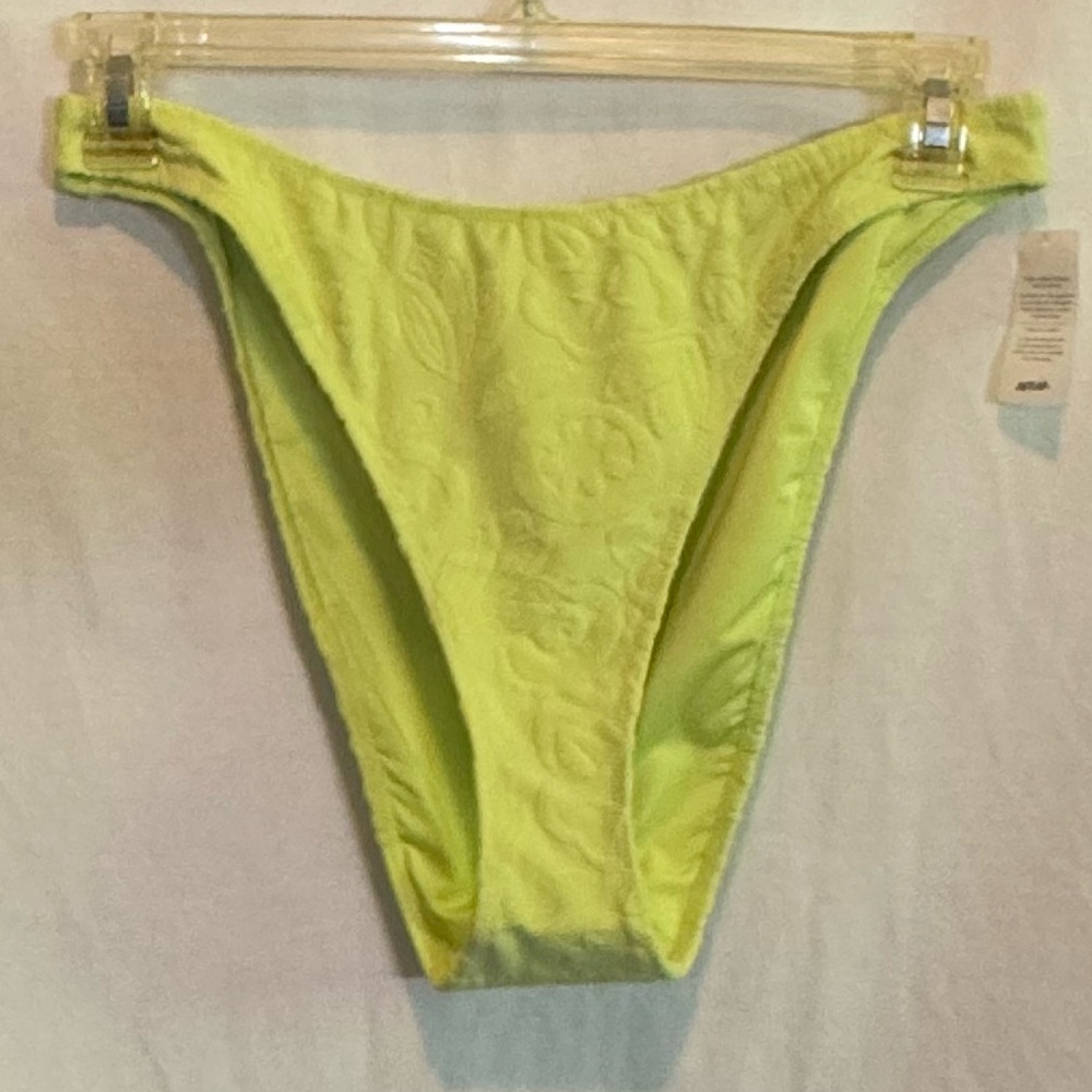 AA-38 Aerie NWT Green Floral Cheekiest Lined Summer Swim Bikini Bottoms Size XL